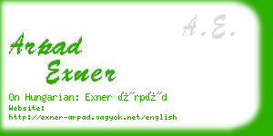 arpad exner business card